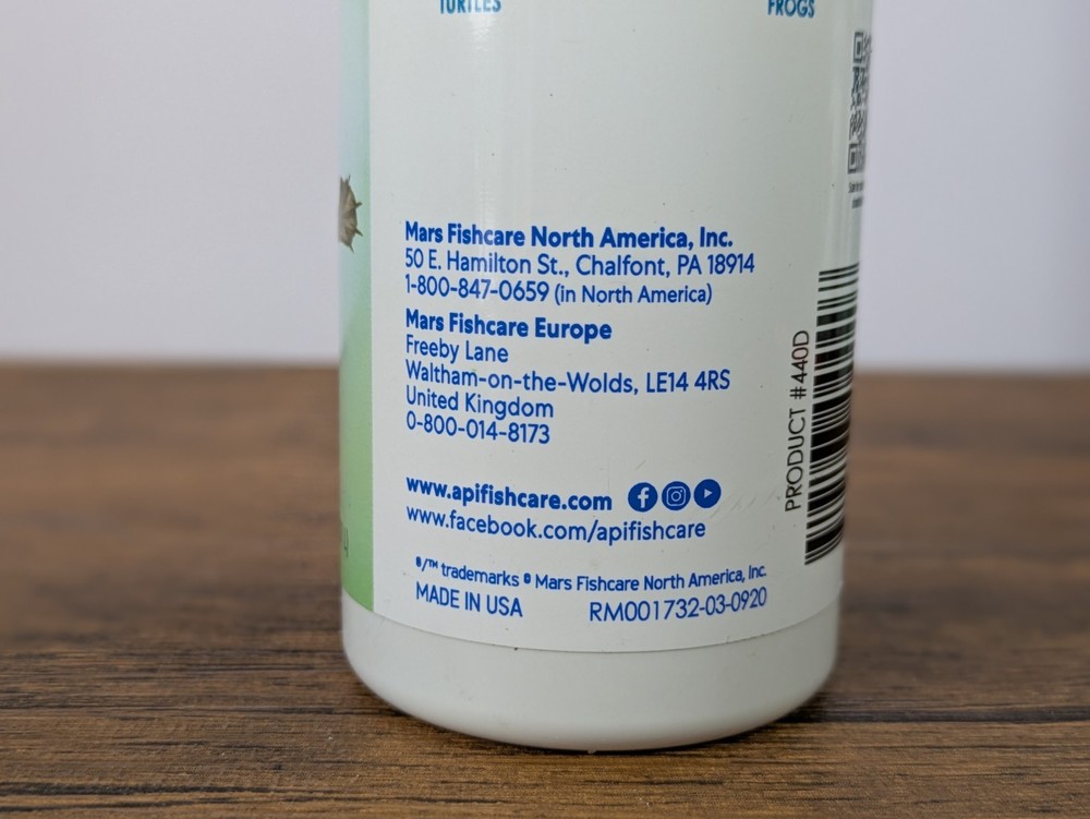 5pc API Turtle Aquarium Water Conditioner 8oz, Exp 1/2027