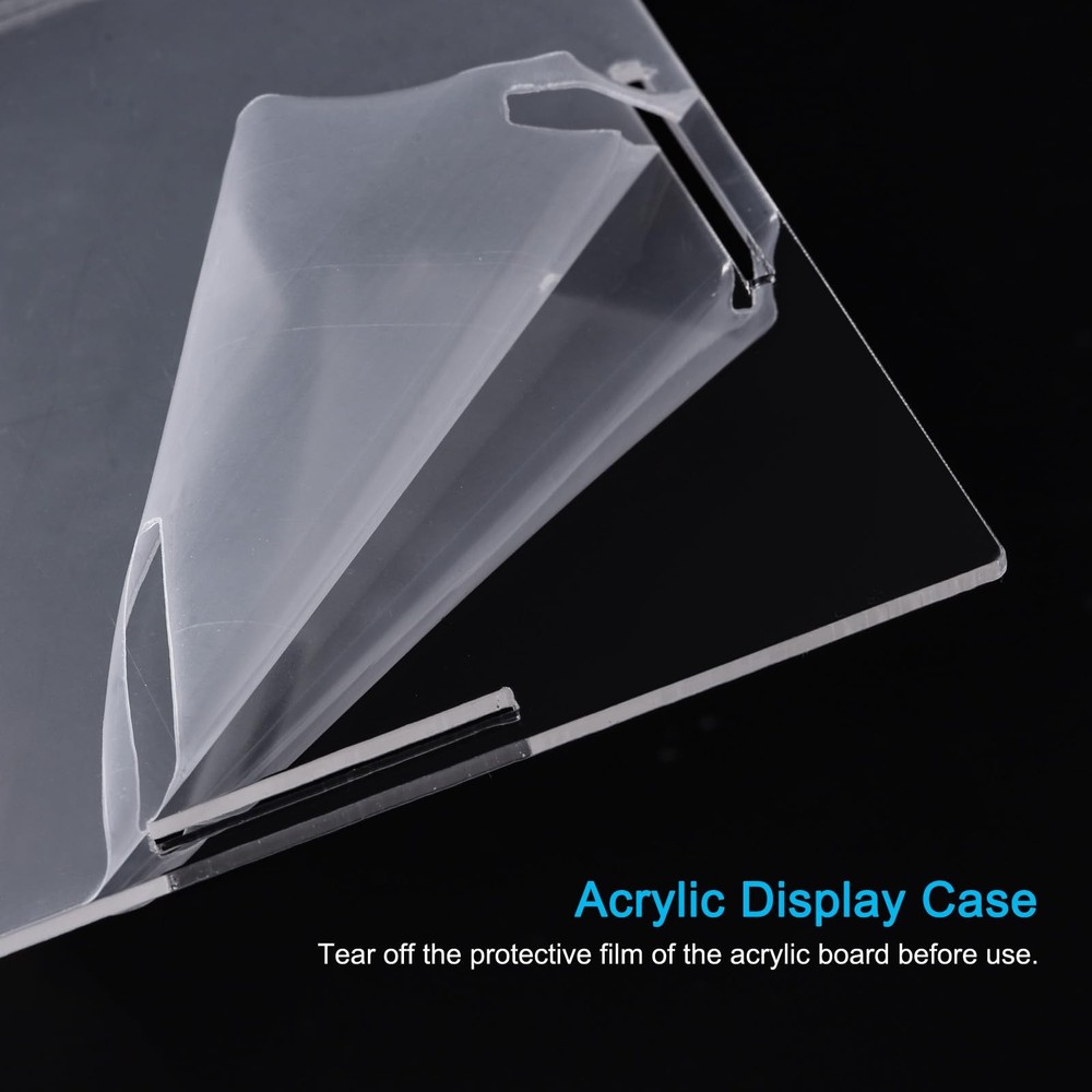 Acrylic Display Case Plastic Cube Storage Clear Small Assemble Dustproof Show...