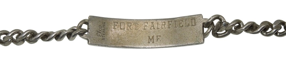 Original WWII Named US ID Bracelet Ketch 22.8 grams Sterling Silver CA11