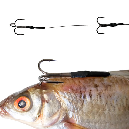 Pike Dead Bait Float Rigs Fishing Kit Including Trace Hooks Float - UK POST