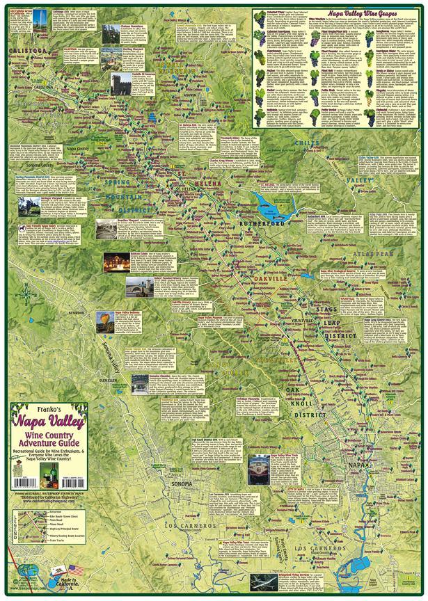 Napa Valley Wine Map and Guide by Franko Maps