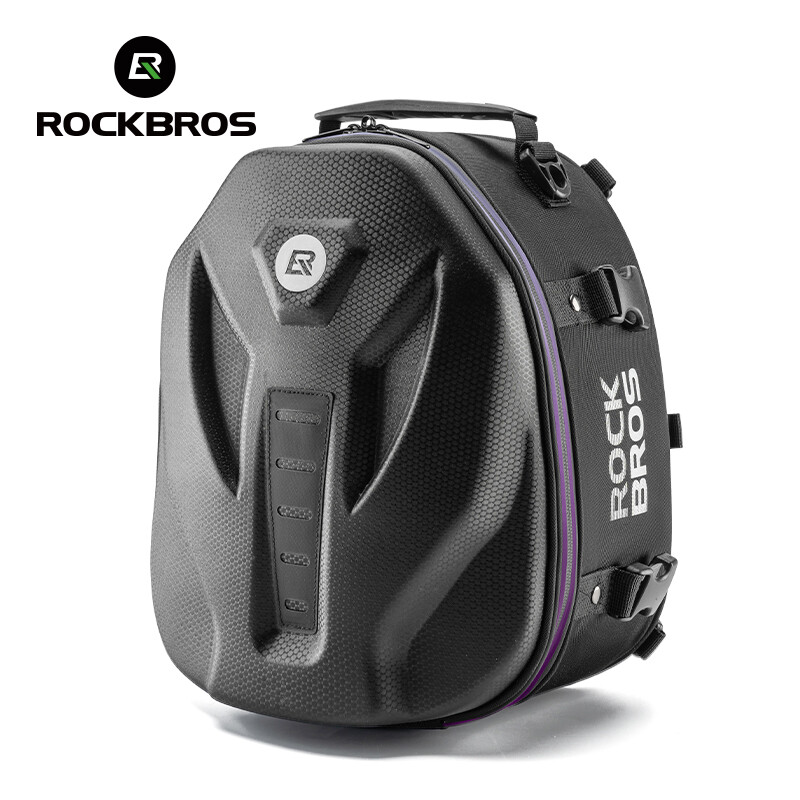 ROCKBROS Motorcycle Tail Bag,Waterproof Hard Shell Rear Seat Bag 12.5L Backpack
