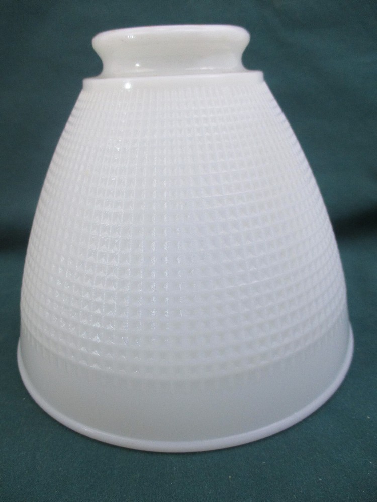 WHITE LIGHT DIFFUSER TOURCHIERE LAMP SHADE - WAFFLE PATTERN w/ADAPTER (DFP7)