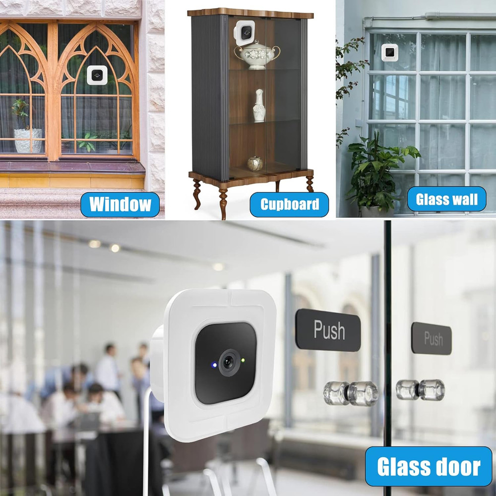 2 Pack Window Mount Compatible with Blink Mini Indoor, Secured Camera Glass Wall
