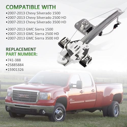 Power Window Regulator with Motor Assembly Compatible for Rear Left Driver Side