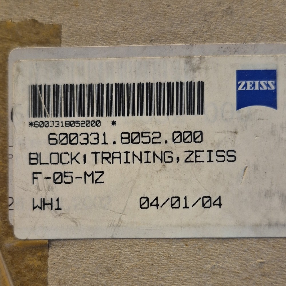 Zeiss Rectangular Metal Training Block 600331.8052.000 Training Block