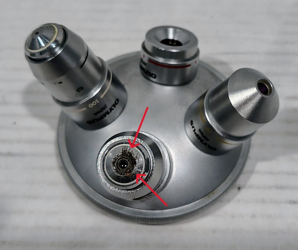 Olympus CH-2 CHT Microscope Binocular Eyepiece Head & Microscope Objectives Read