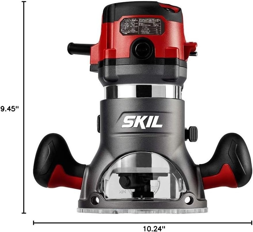 10 Amp Fixed Base Corded Router - 2 HP Precision Tool for Woodworking Projects