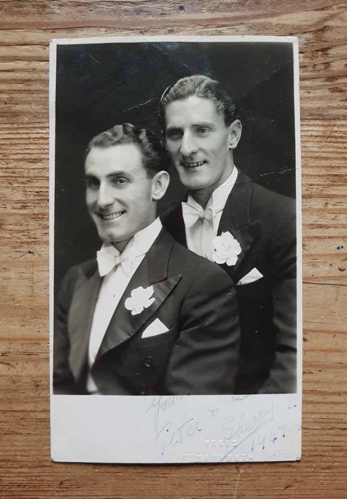 Peter & Sam Sherry Signed Photograph Dated 1947