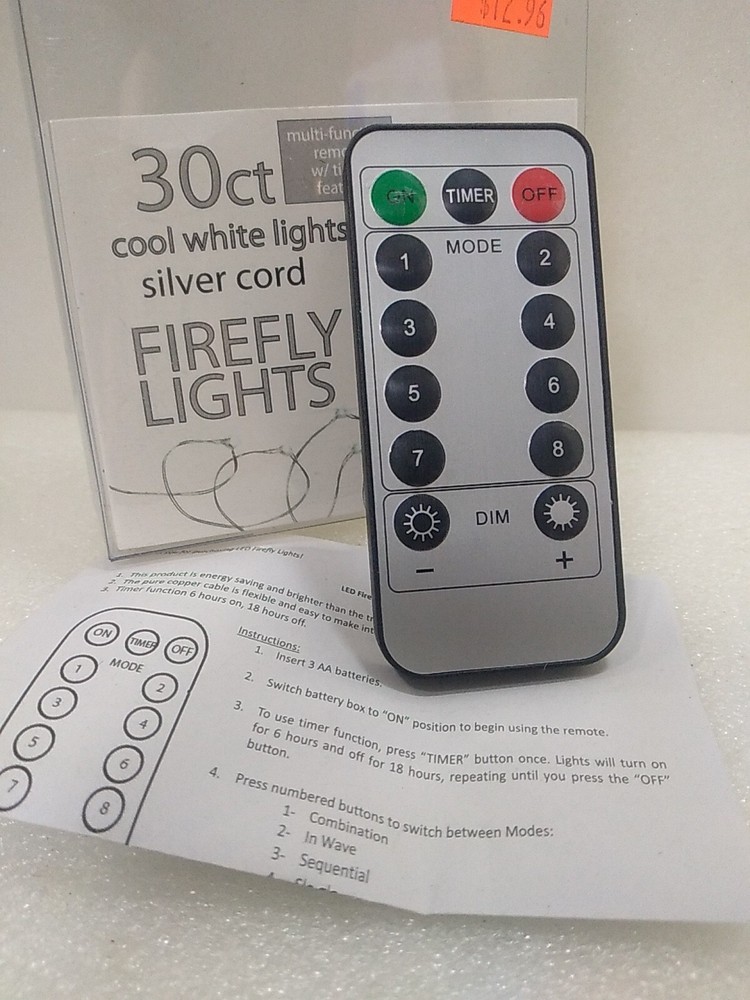 Remote Control For 30ct Firefly Lights (Remote Only) New