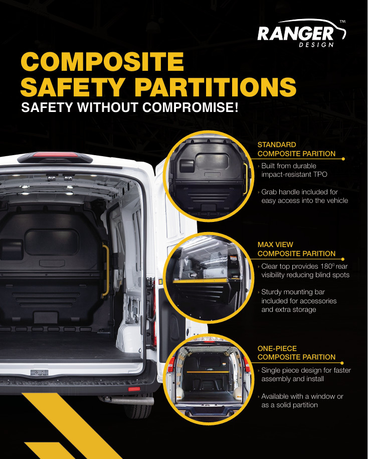 Composite Van Partition With Window – For Ford Transit MR Cargo Area | 3320-FTM