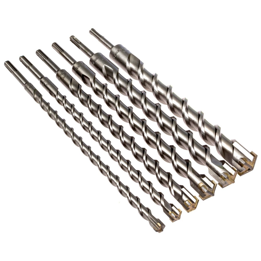 6 Piece CARBIDE TIPPED BIT, Masonry Drill Bit set, SDS Plus!!