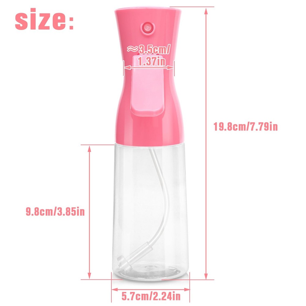 2Pack Light Pink UltraFine Continuous Mist Spray Bottles Refillable