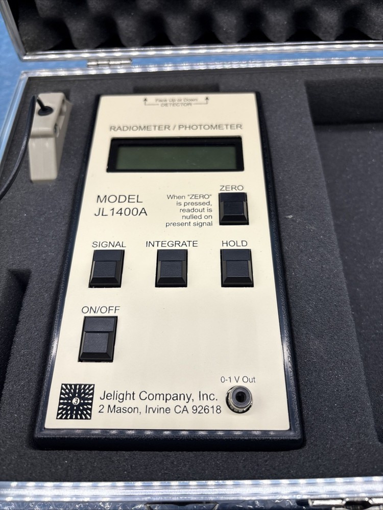 Jelight JL1400A Radiometer / Photometer with Case & CB-100
