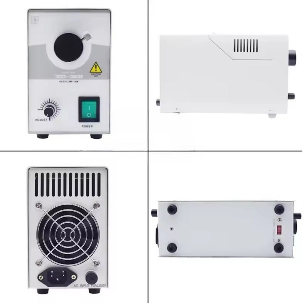 150W Single Hole Halogen Light Source for Microscope Medical Cold Light Source