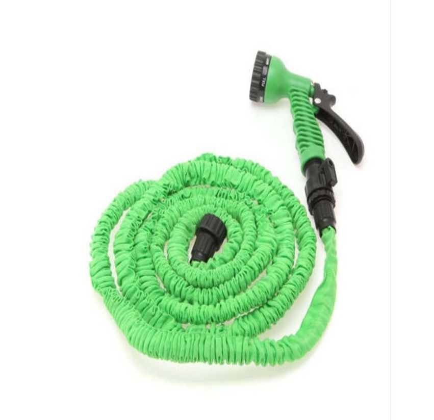 Latex 25 50 75 100 FT Expanding Flexible Garden Water Hose with Spray Nozzle