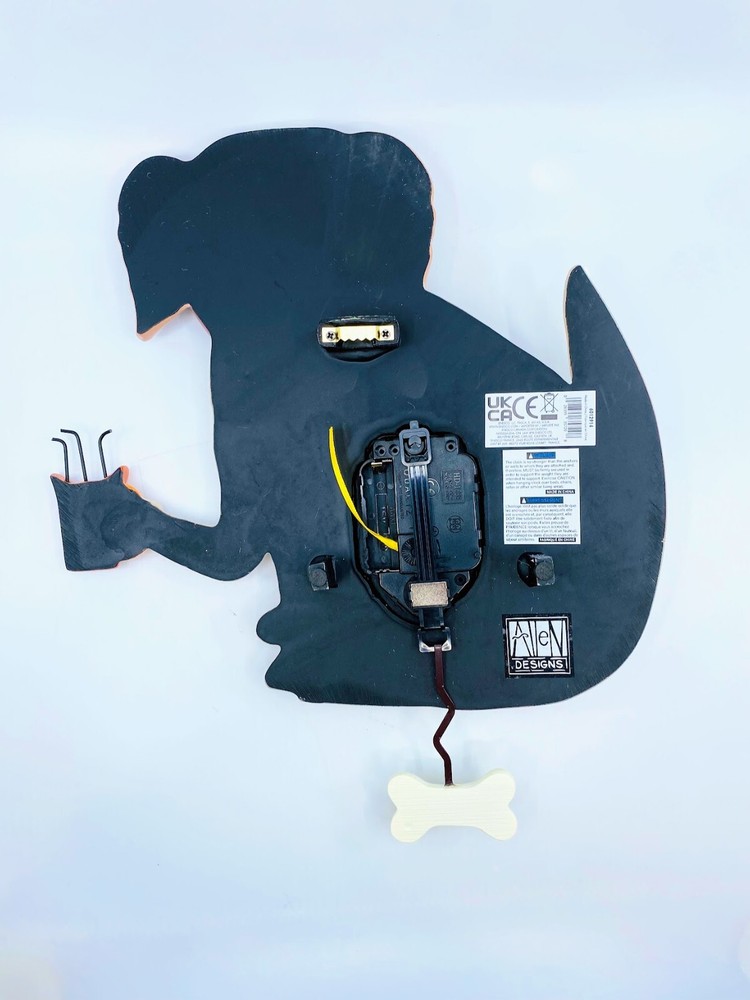 Allen Designs Studio Wall Clock: No Bones Dog