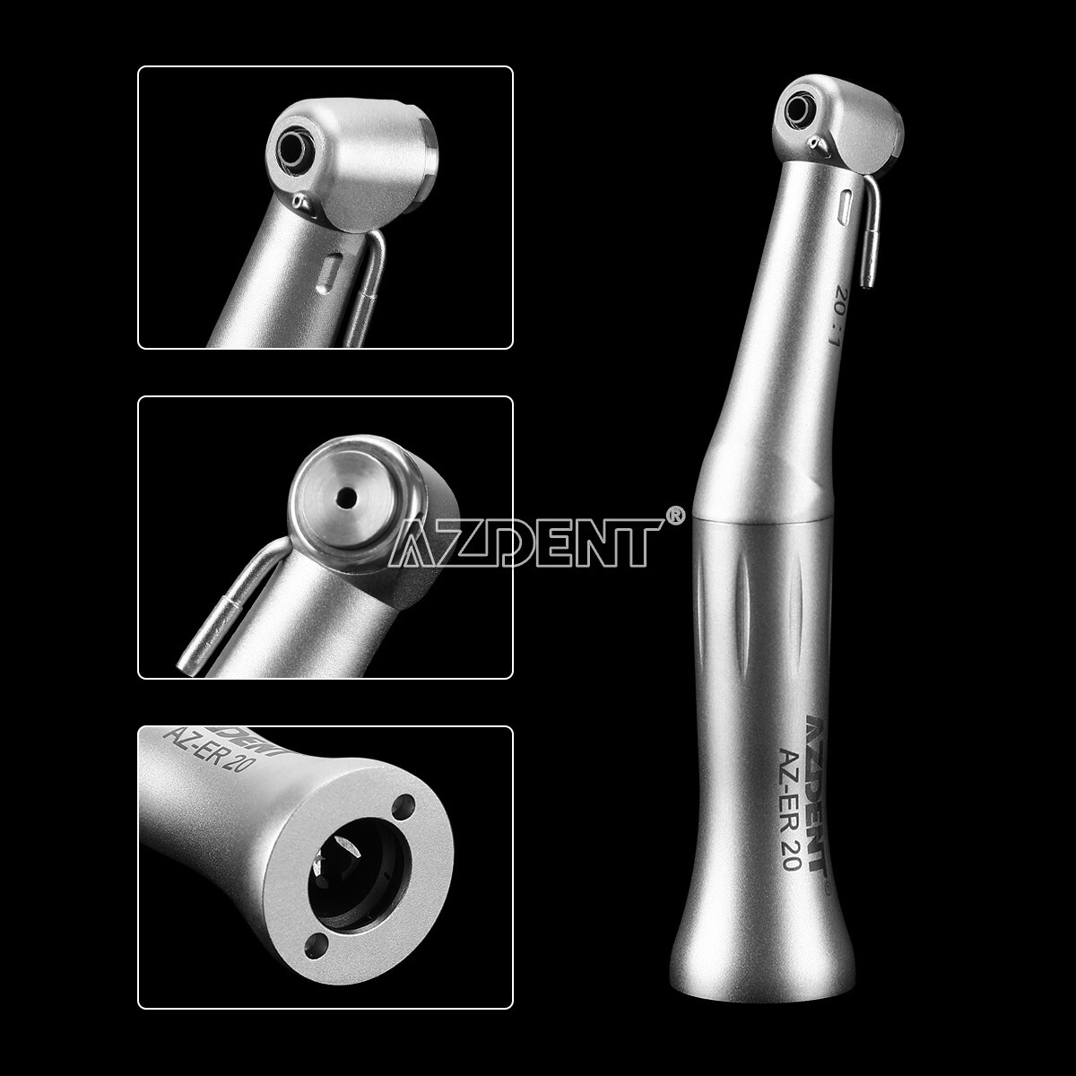 AZDENT Dental Implant 20:1 Reduction Contra Angle Push Button Surgical Handpiece