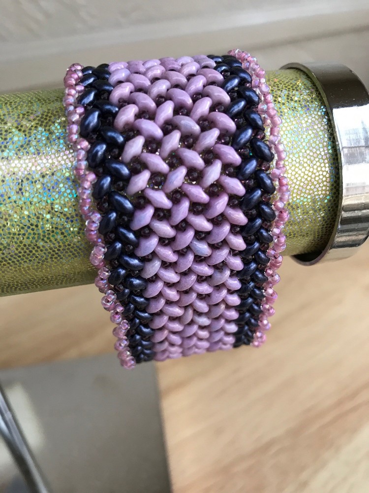Mauve And Gray 7” Bracelet By Capture ##
