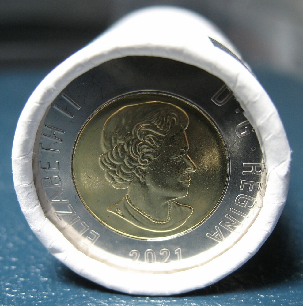 Canada 2021 $2 Polar Bear First Strikes Original Roll (25 pcs) Mint Unopened