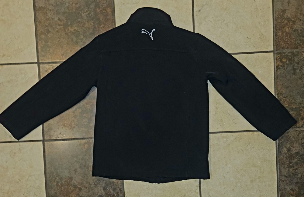 PUMA - BOYS FULL ZIP ATHLETIC OUTERWEAR - Size Medium - Black Training Jacket