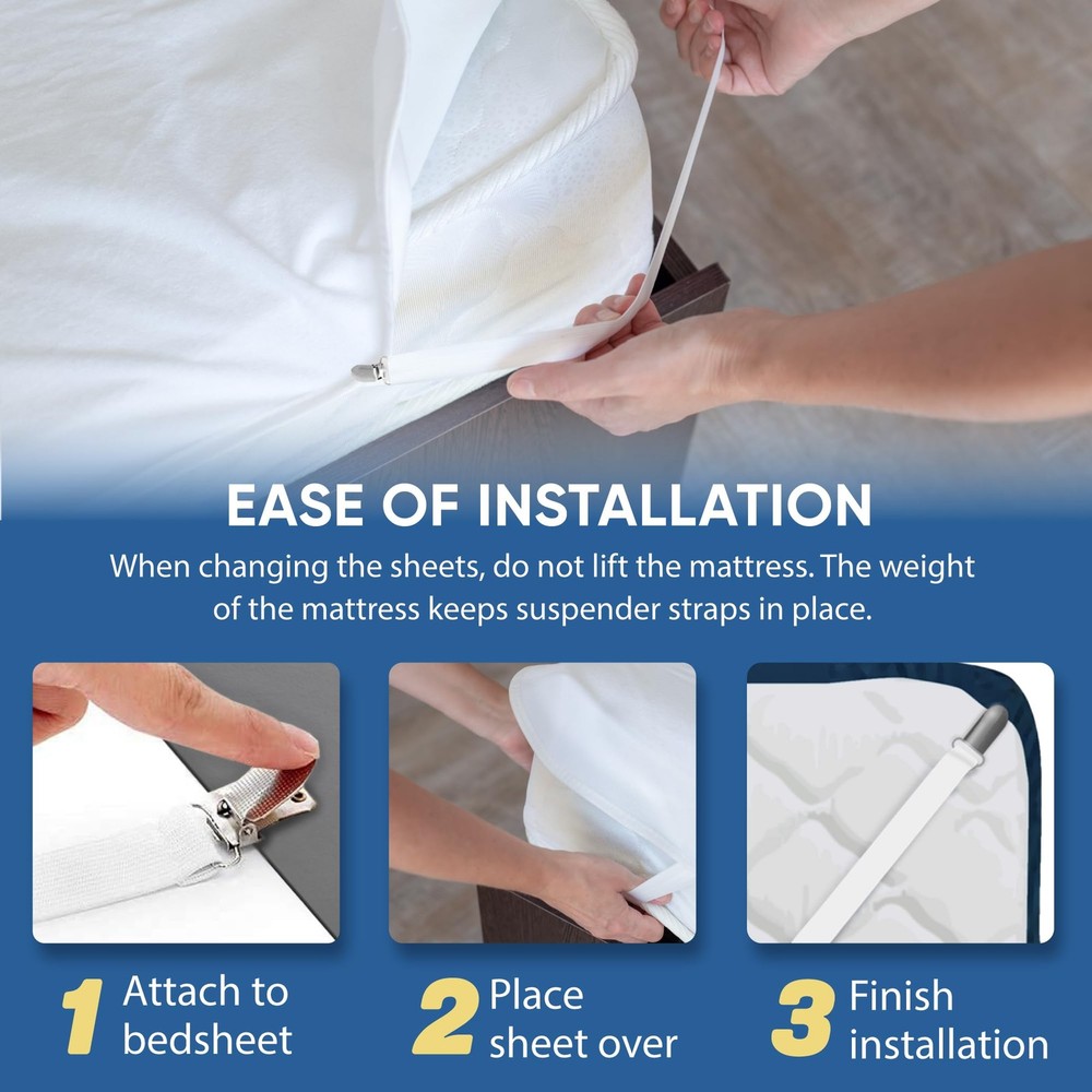 Ultimate Bed Sheet Holder Straps for All Sizes Keeps Sheets Tight and Smooth