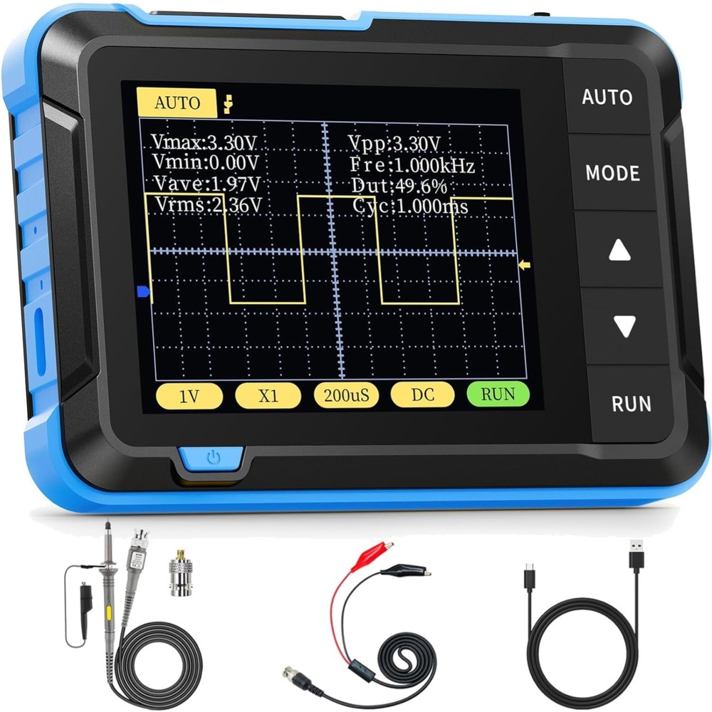 Handheld Oscilloscope Digital Pocket Scope 200KHz 2.5MS/s Auto Trigger