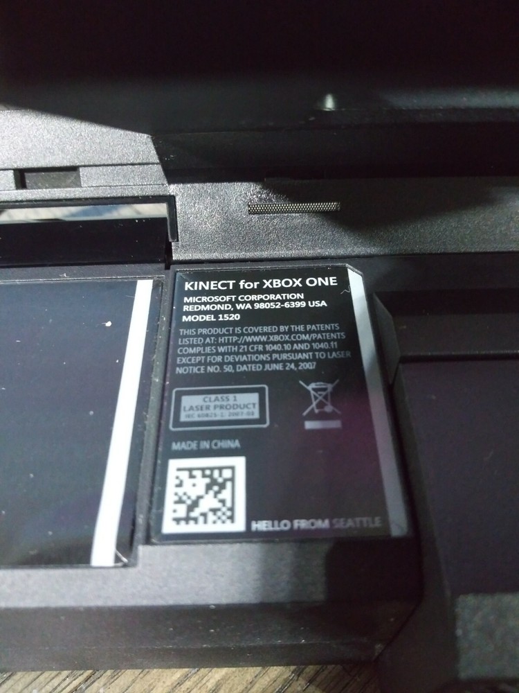 Black Microsoft Xbox One Kinect Camera Motion Sensor Bar Model 1520