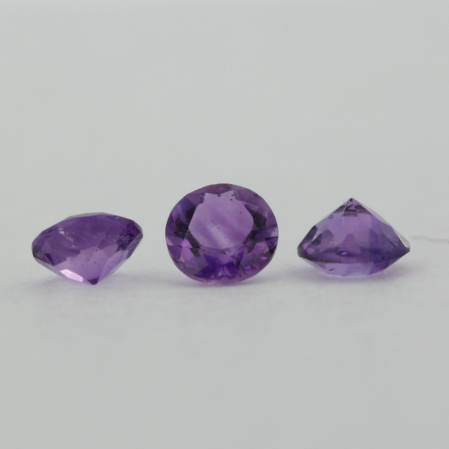 Loose Round Cut Genuine Natural Amethyst Stone Single Purple Birthstone Shape