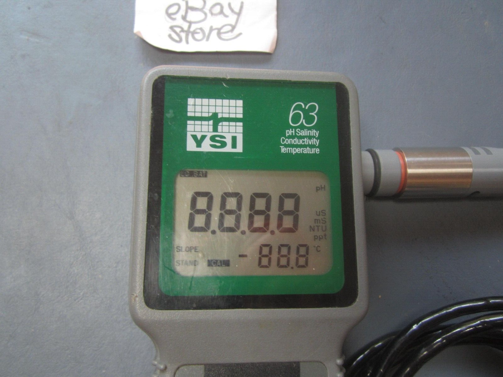 NEEDS SERVICE & CALIBRATION - YSI 63 Handheld pH Conductivty Salinity Temp METER