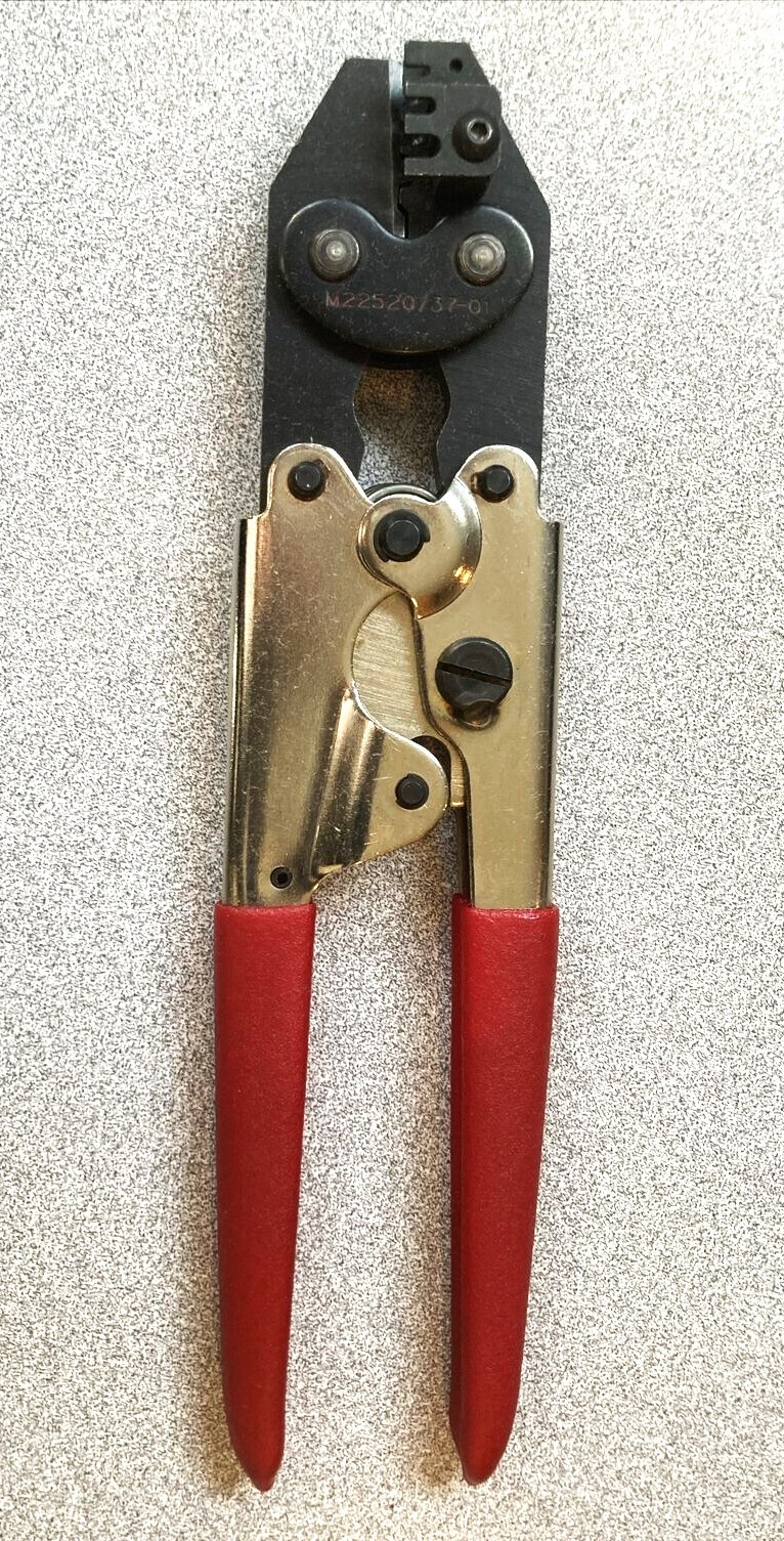 Raychem AD-1377 22-16 AWG Ratcheting Crimper Tool Commercial Grade Butt Splices