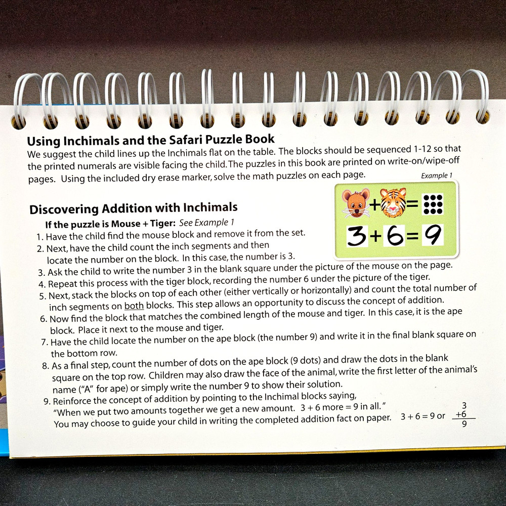Inchimals STEM Tool Math Numbers Homeschool Sequence Logic Solving Fat Brain