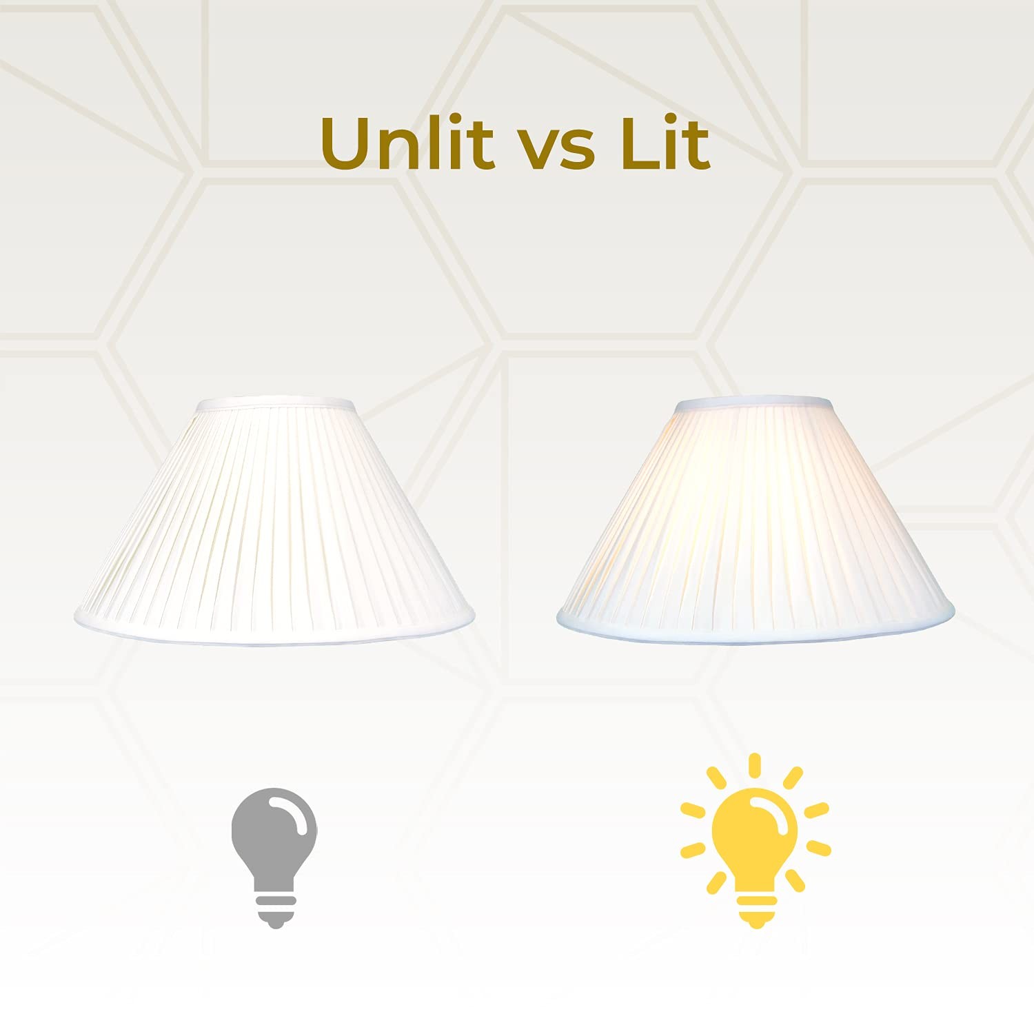 Royal Designs Coolie Empire Side Pleat Basic Lamp Shade White 6" x 18" x 11.5