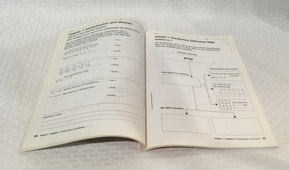 MCGRAW HILL / MY MATH / INTERACTIVE GUIDE / STUDENT WORKBOOK / GRADE 3
