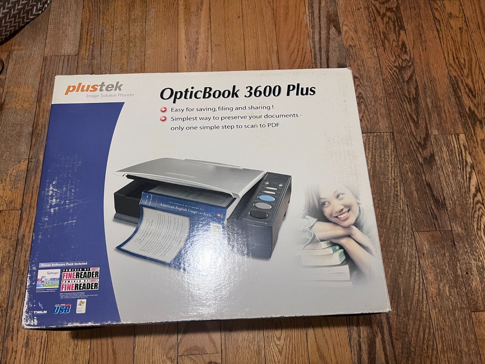 Plustek OpticBook 3600 Plus Flatbed Book Scanner