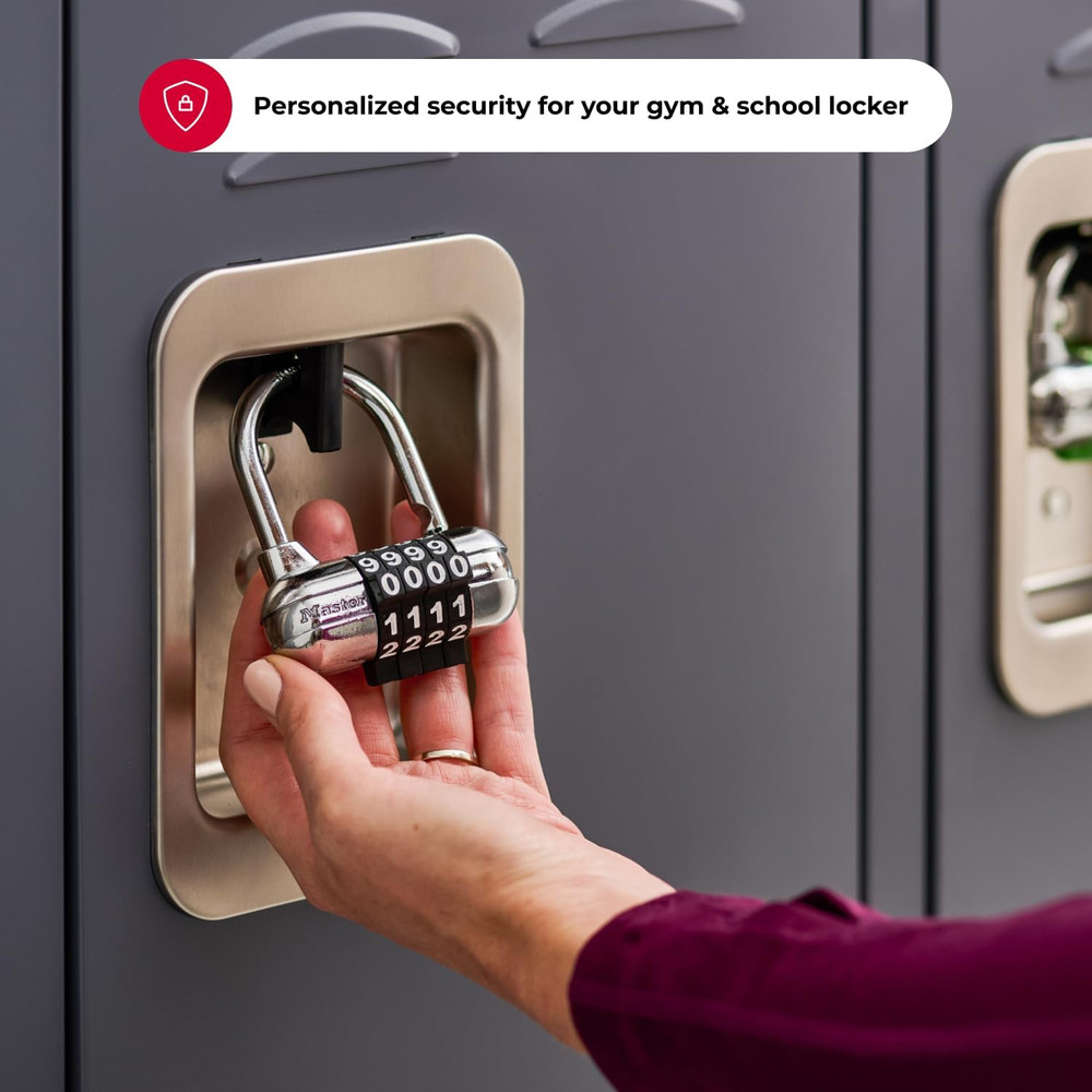 Set Your Own Combination Padlock, Gym Locker Locks with Code for Securing Indoor