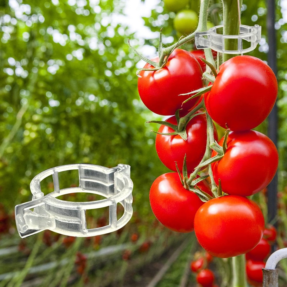 Piteno® 300Pcs Tomato Clips, Plastic Trellis Clips, Plant Support Clips, Gr