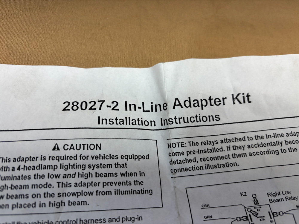 Douglas Dynamics 28027-2 Replacement In-Line Adapter Kit for Snow Plow