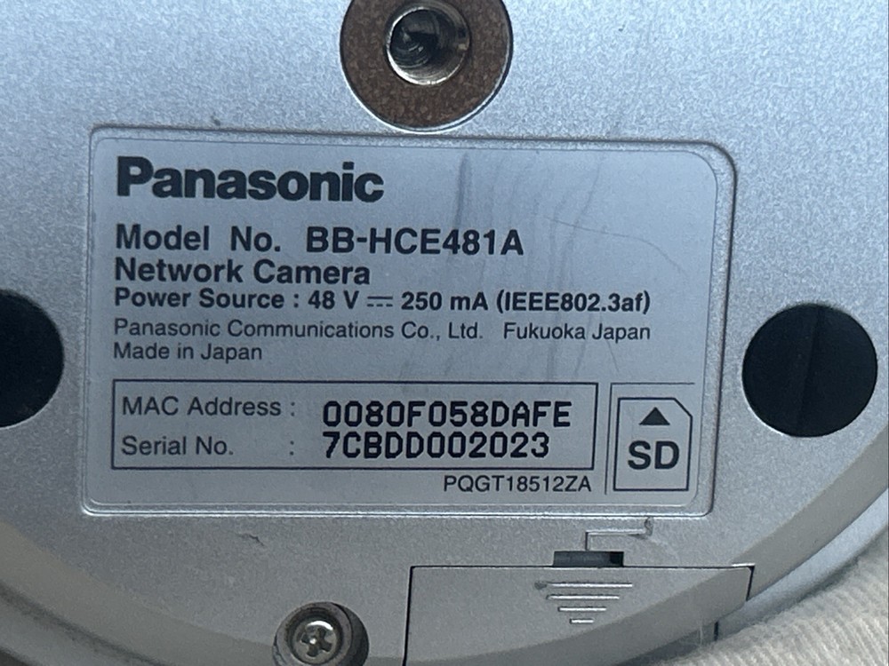 Panasonic BB-HCE481A Network Security Surveillance PTZ Camera