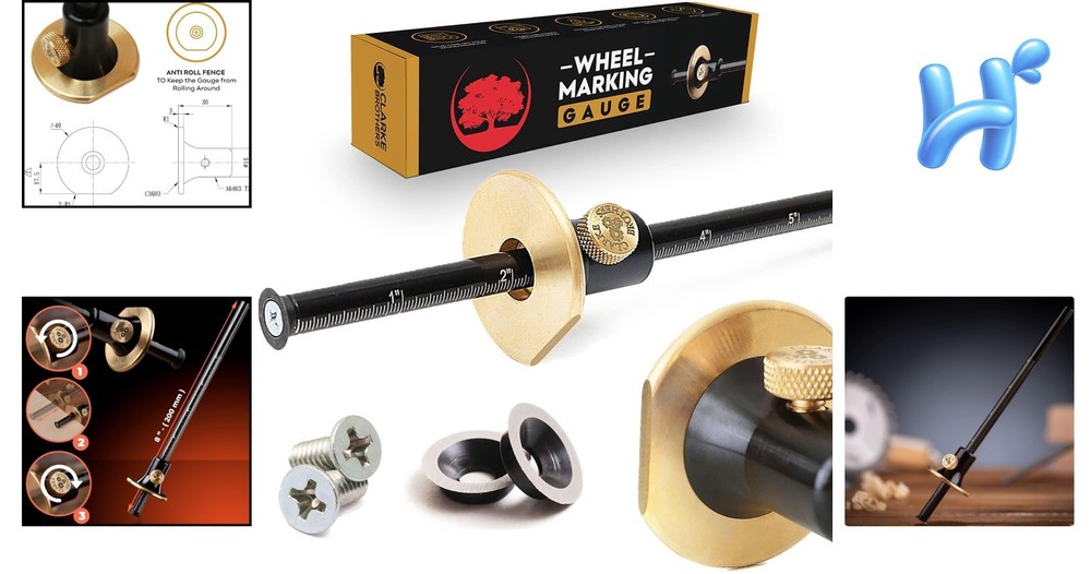 Lightweight Wood Marking Scriber with Retractable Closure & Replacement Cutters