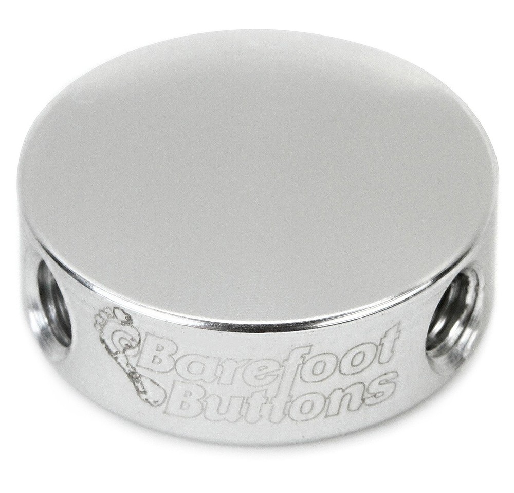 Barefoot Buttons V1 Mini Footswitch Cap - Silver (3-pack) Bundle