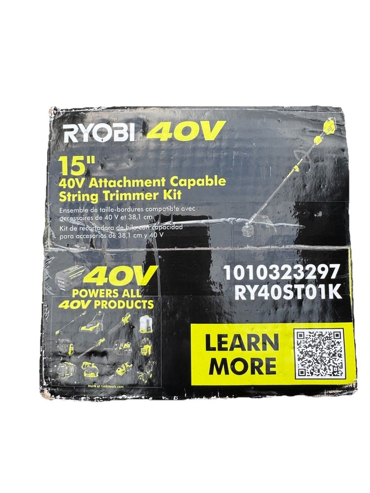 Ryobi 40V Attachment Capable String Trimmer kit 15”