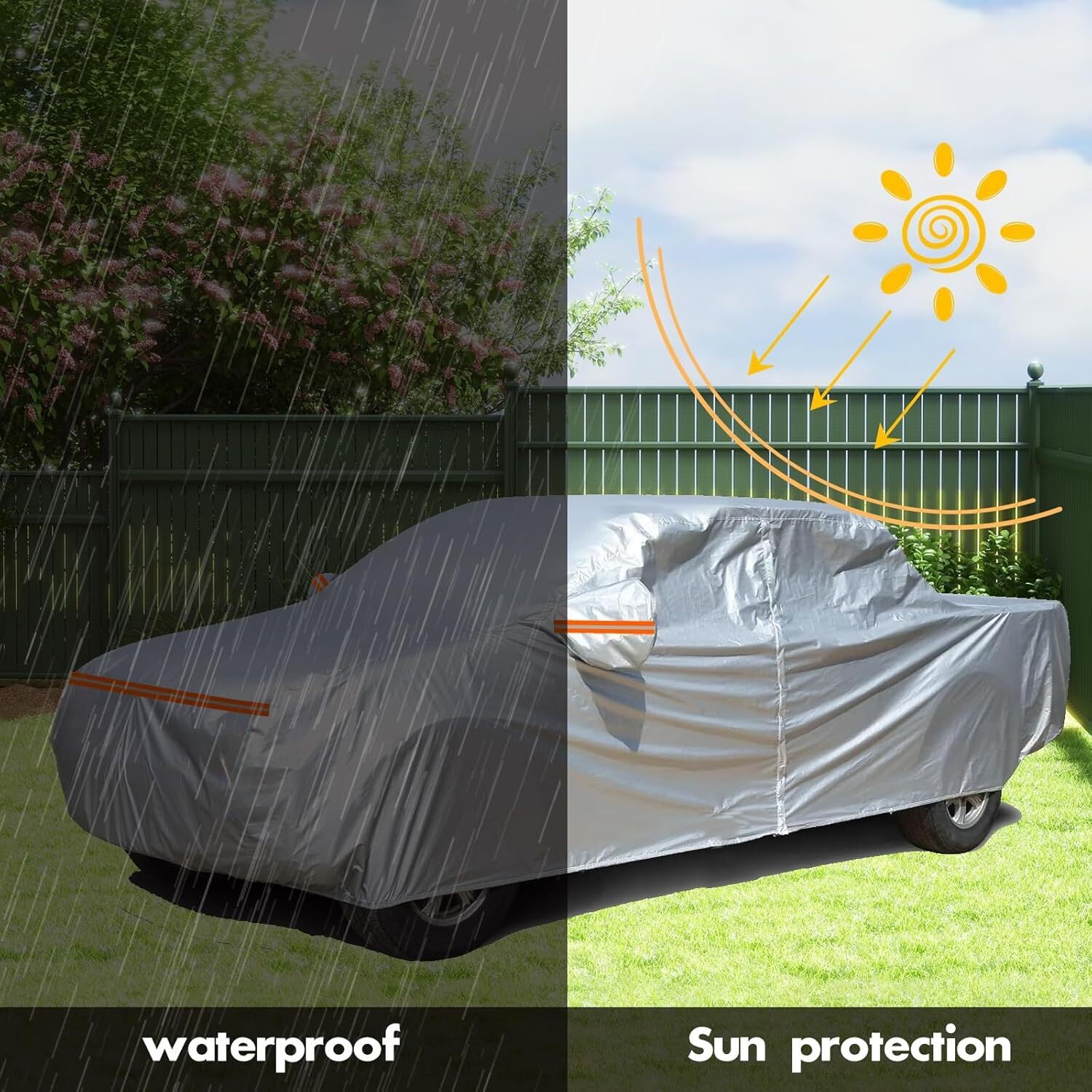 Universal 210 inch Waterproof Pickup Truck Car Cover All Weather Protection