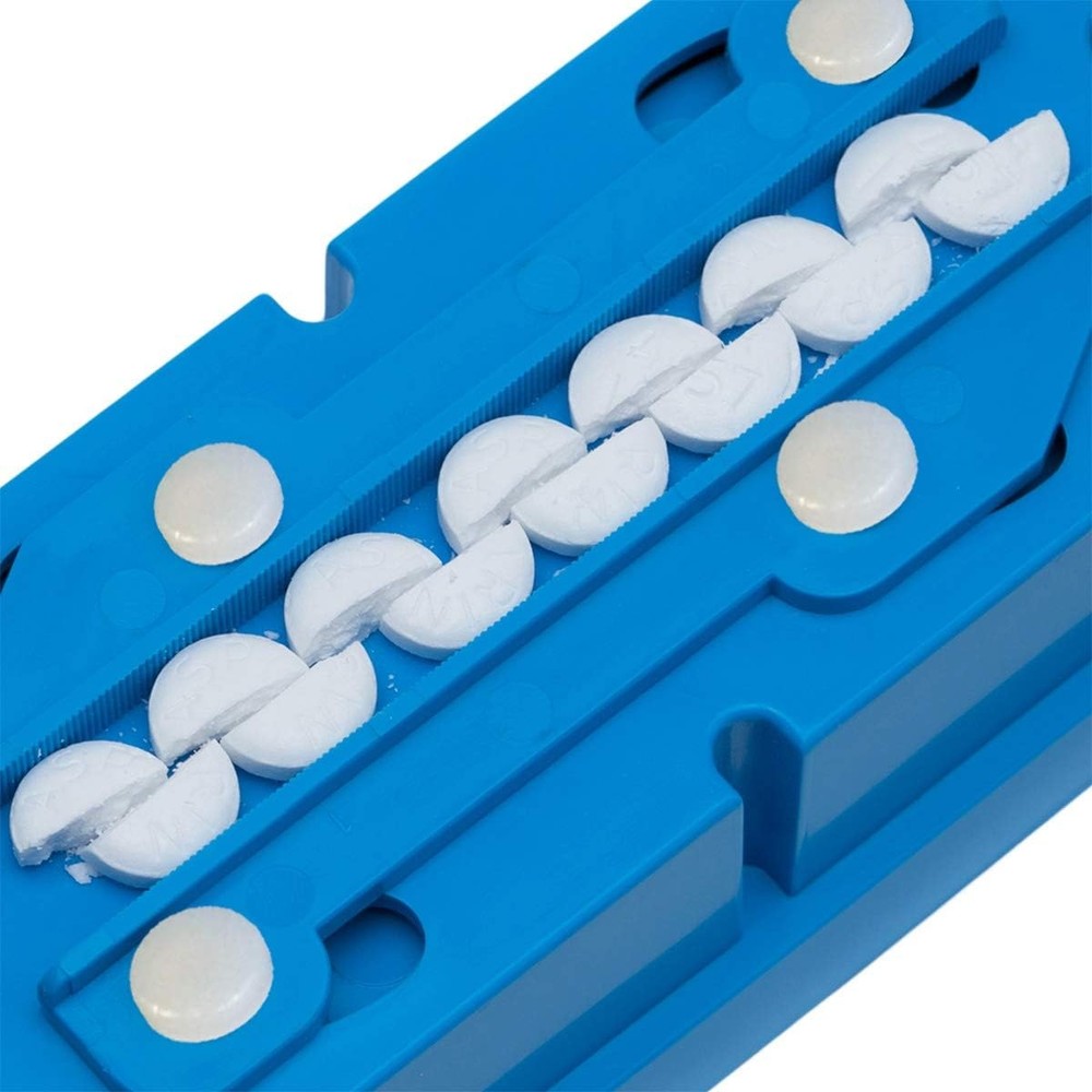 Multiple Pill Splitter-Accurate Pill Alignment Sturdy Cutting Blade & Blade Guar