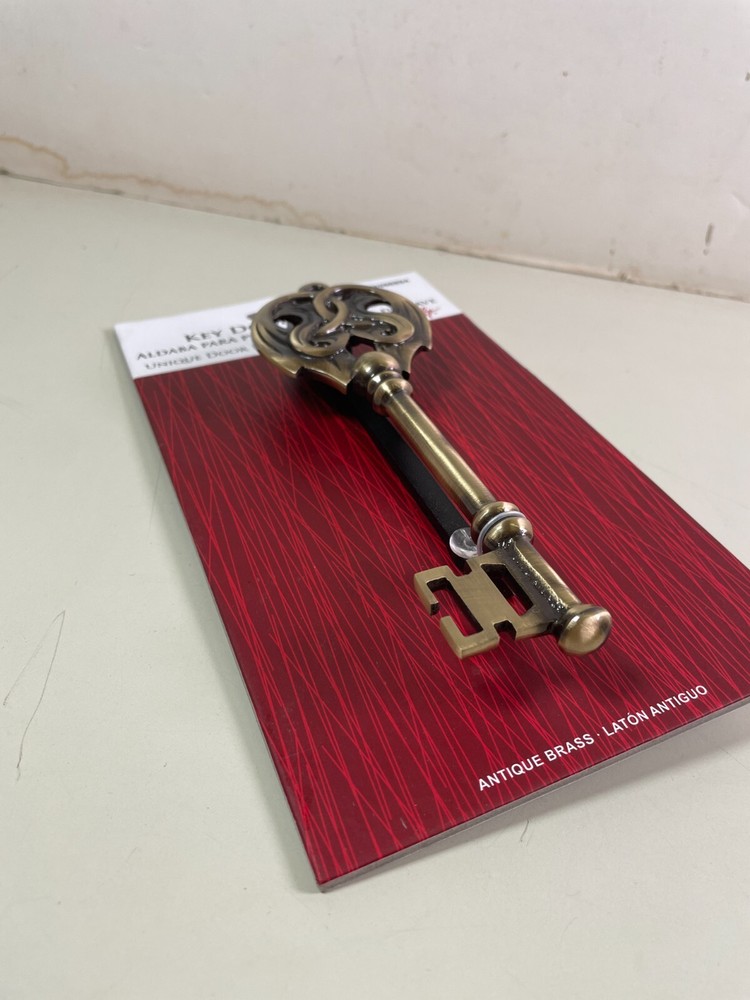 Michael Healy SKELETON KEY Door Knocker Solid Antique Brass Key Door Knocker