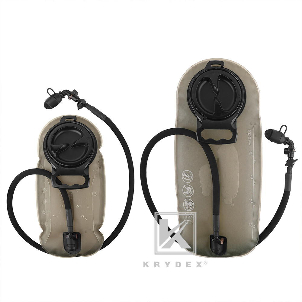 KRYDEX Tactical Hydration Carrier Pack MOLLE Pack Modular 3L Water Bladder Black