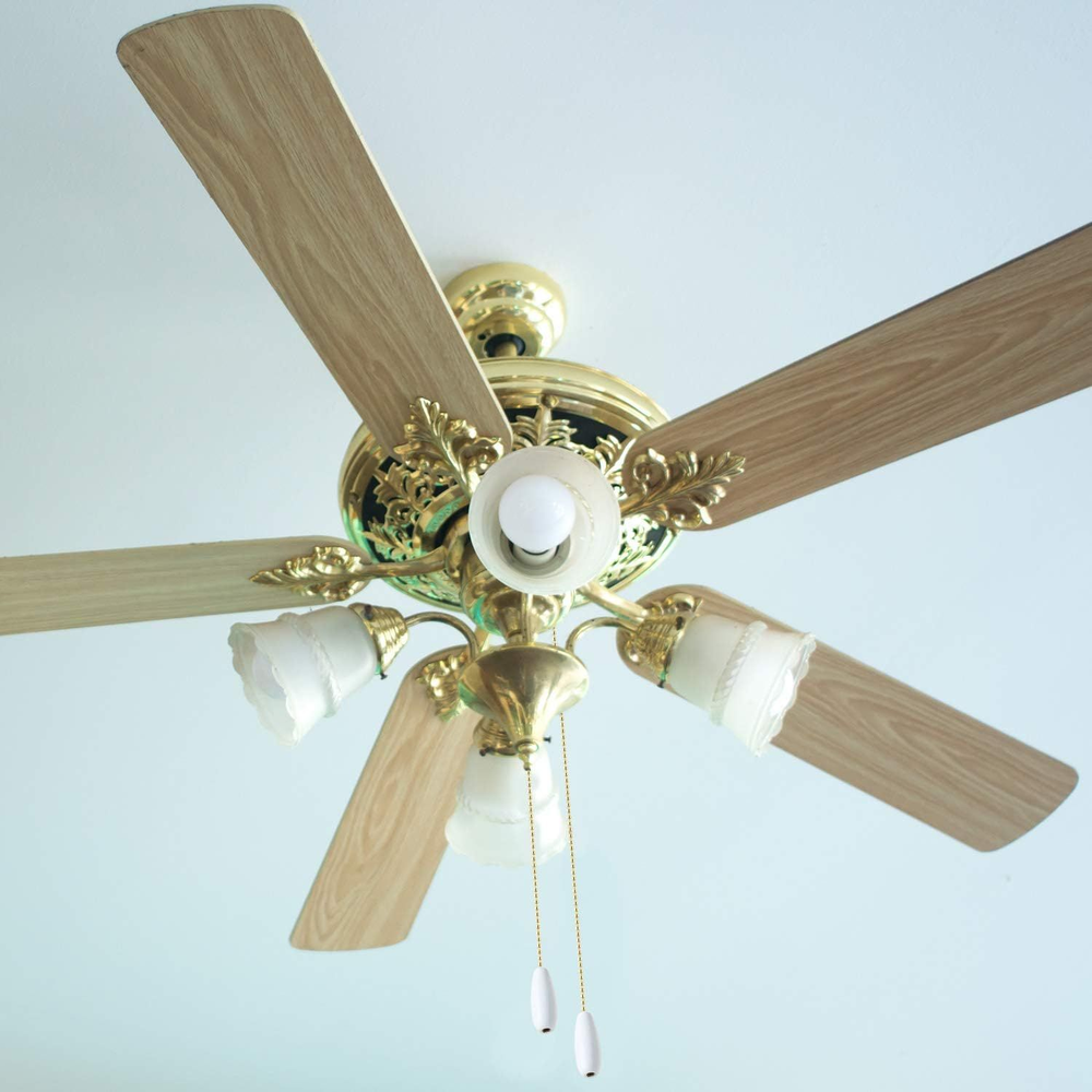 Boao 4 Pieces Ceiling Fan Chain Pulls Extender Wooden Pull White Color