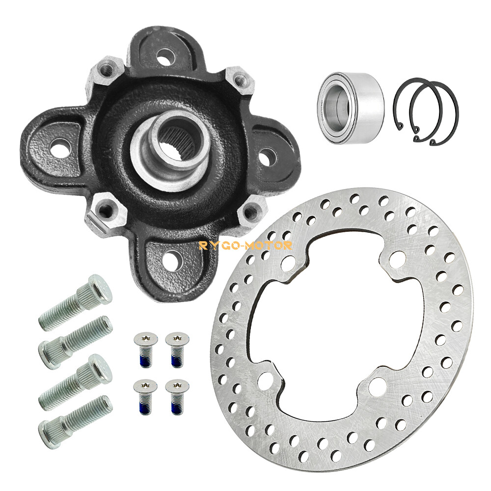 Front Wheel Hub Bearing Studs Brake Rotor for Polaris Ranger XP 900 2013-2019