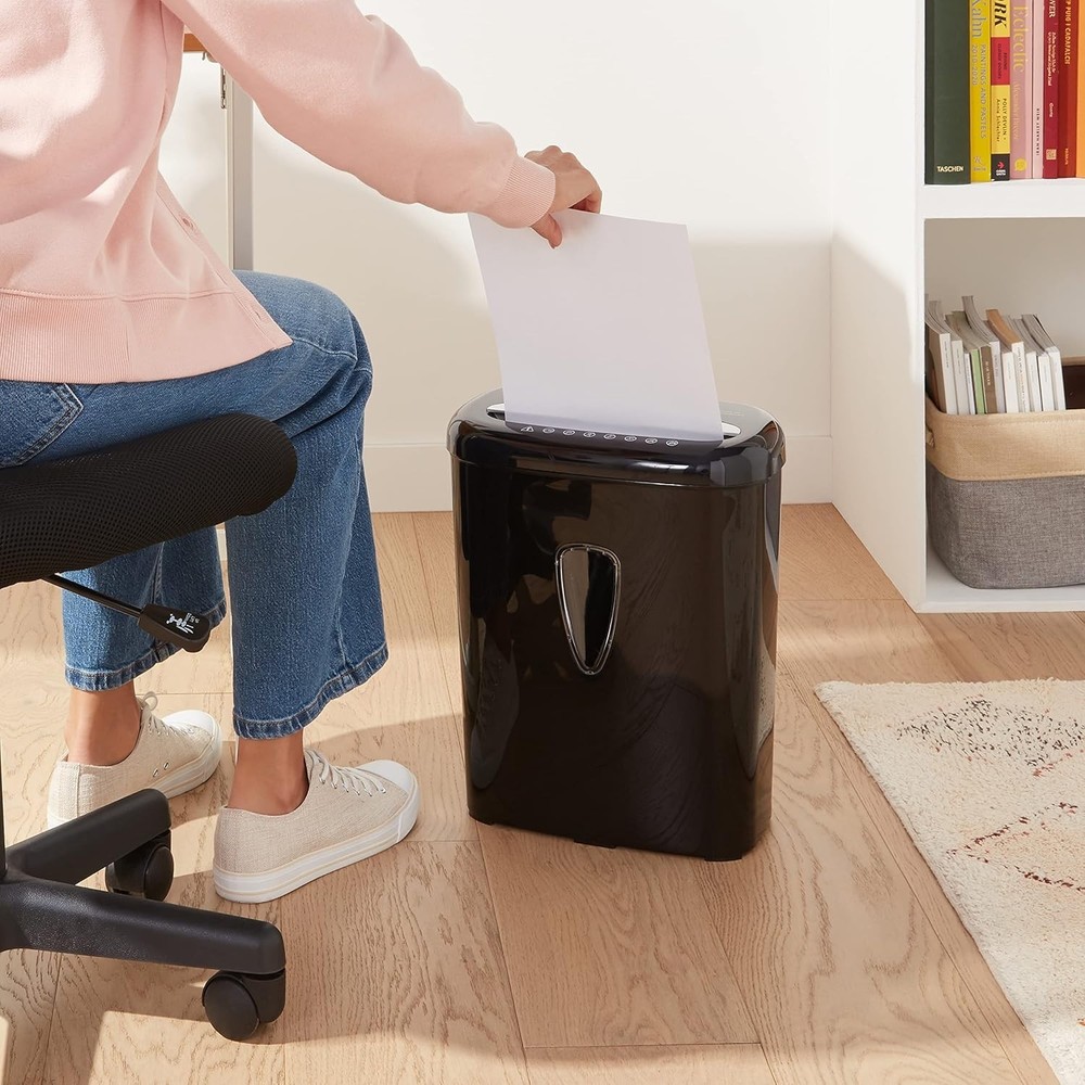 Compact Micro-Cut Shredder, 6-Sheet Capacity, 4.1 Gallons - Secure Your Privacy
