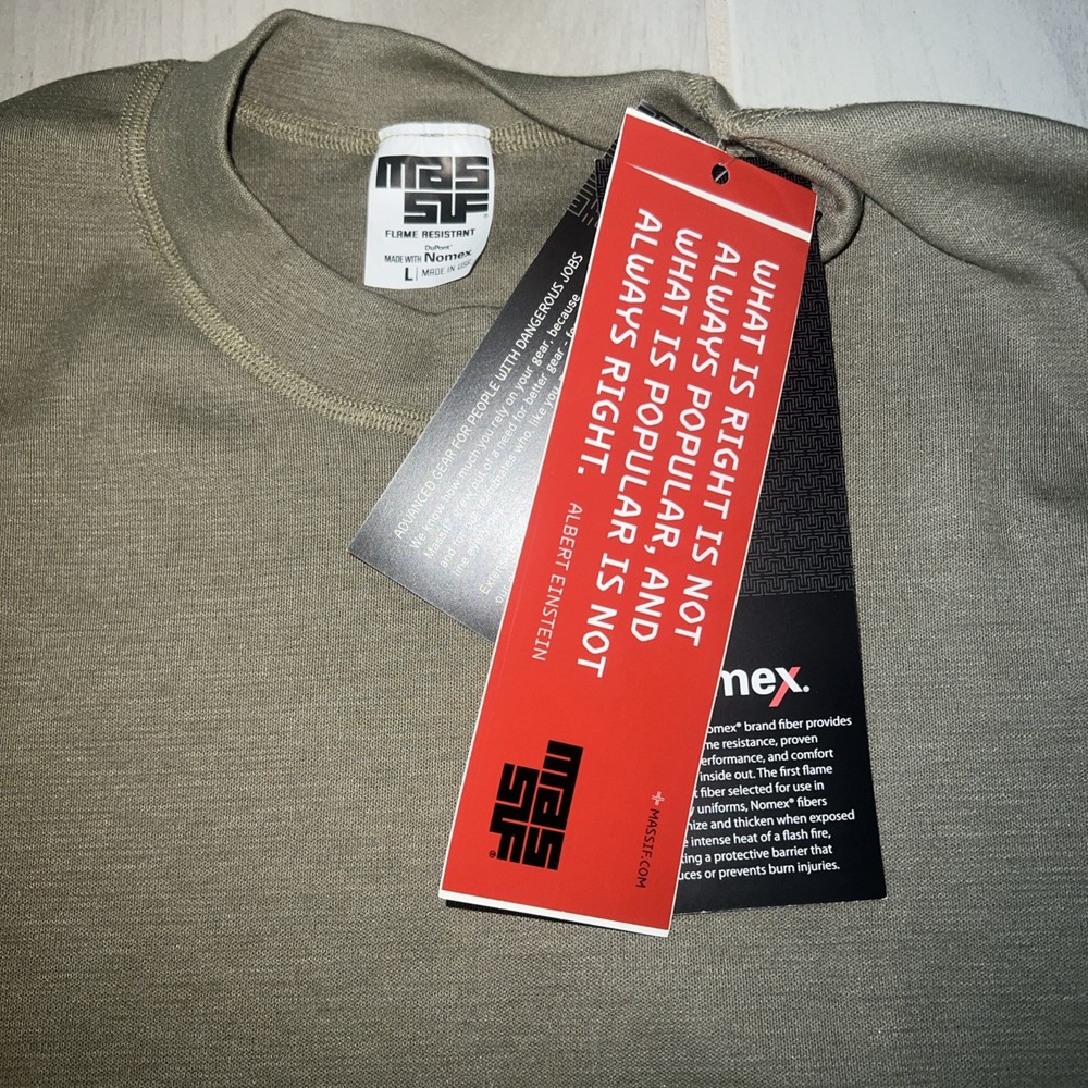 MASSIF FLAME RESISTANT HOT JOHNS CREW Size Large